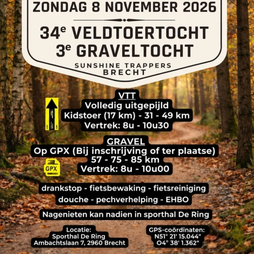 Veldtoertocht en graveltocht doorheen de Brechtse velden en bossen