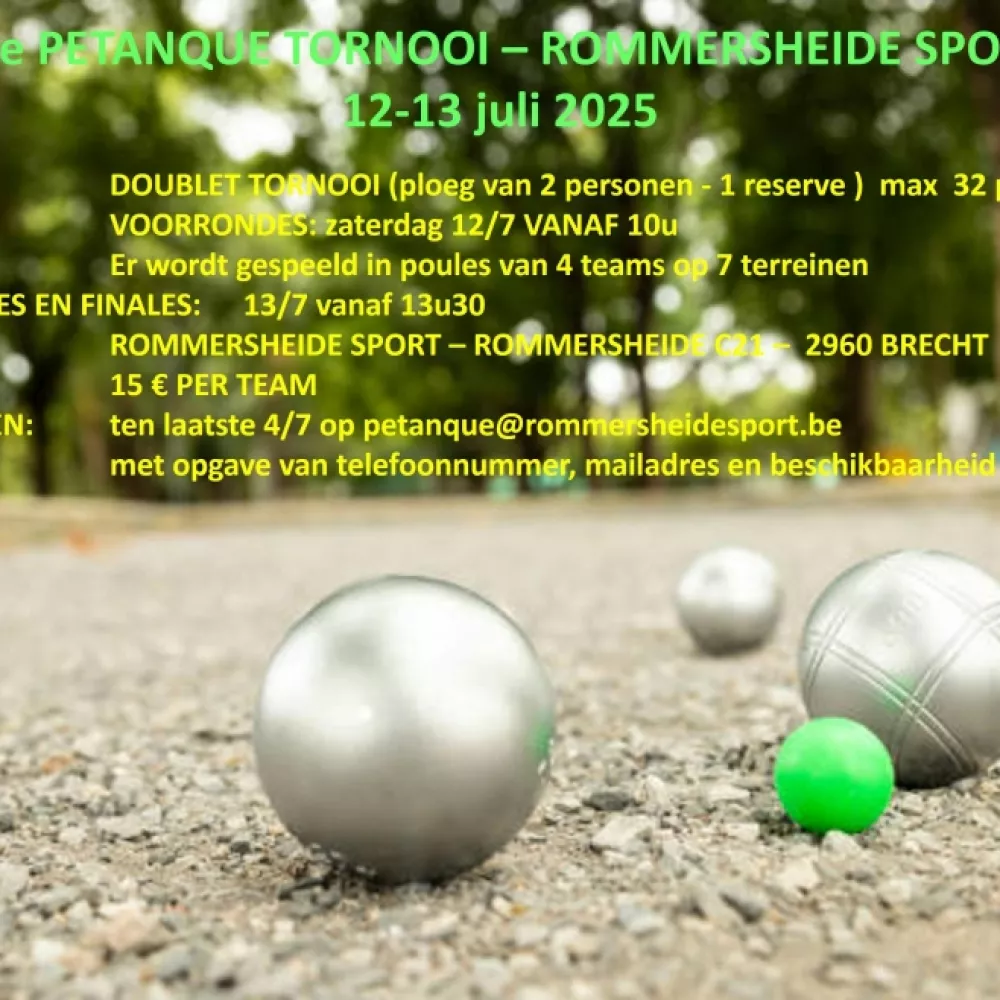 3de doublet pétanquetornooi 11+12/7 - Rommersheide Sport